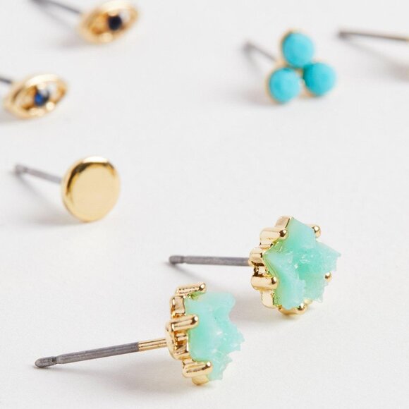 Torrid set of 12 gold tone stud earrings - Picture 6 of 7